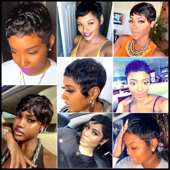 Short Pixie Cut Human Hair Wig Glueless Layered Boy Cut Brazilian Hair main image 6